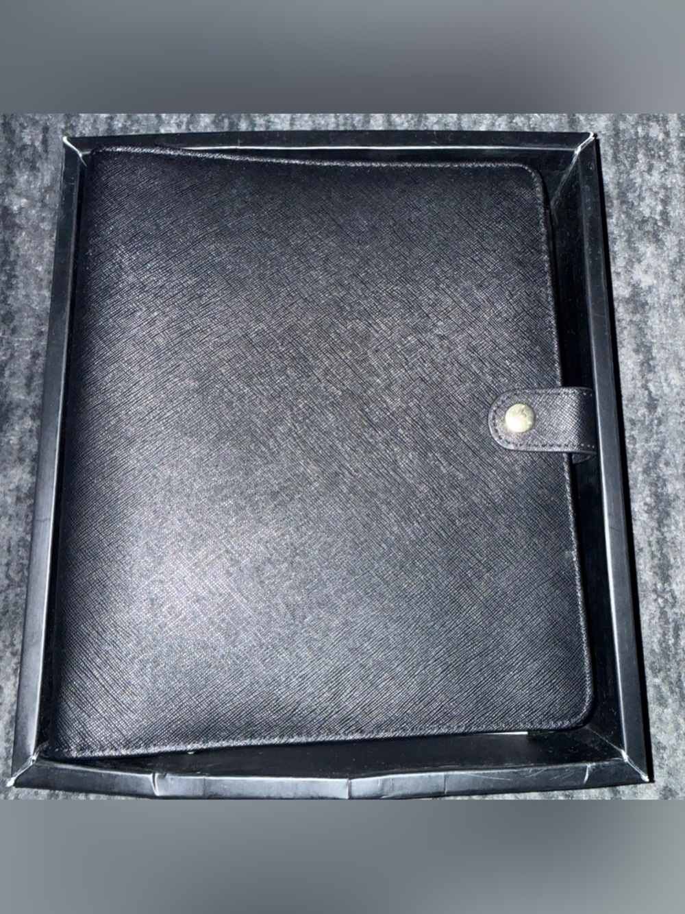 Kikki K Black A5 Planner w/Gold Snap Closure & Rings & Planner Accessories